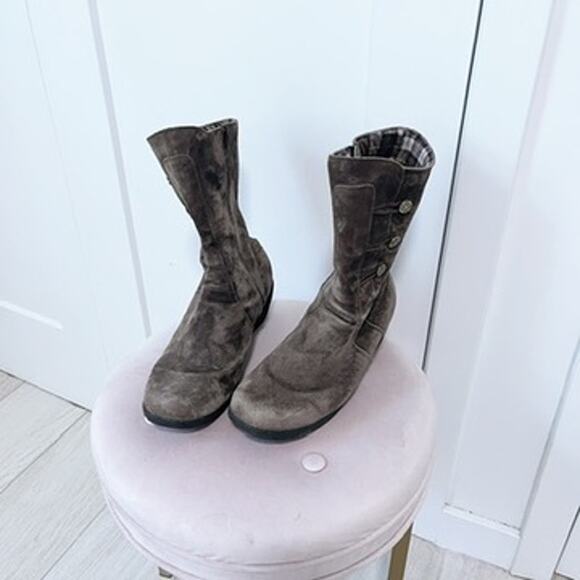 Propet Simone Brown Suede Wedge Boots Size 11 - Picture 1 of 8